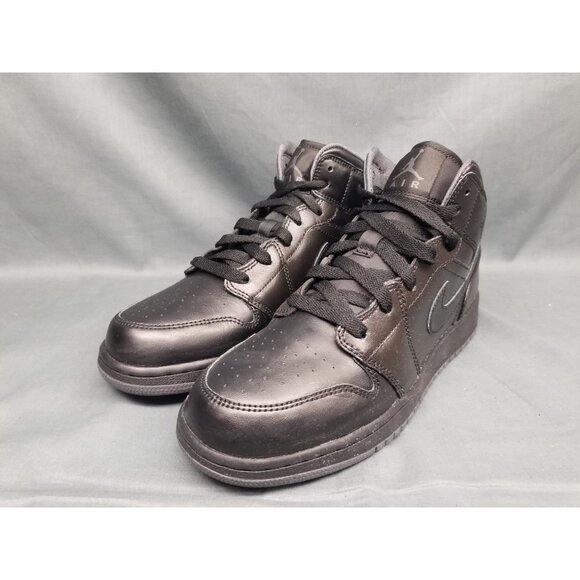 Nike Boys Jordan 1 Retro Mid (GS) 2016 OG Black Grey Size 6.5 DISPLAY MODEL! - Picture 3 of 14